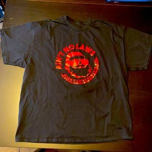 Unisex Black and Red Christmas Tee Santa “Ain’t No Laws When You’re Santa Claus”
